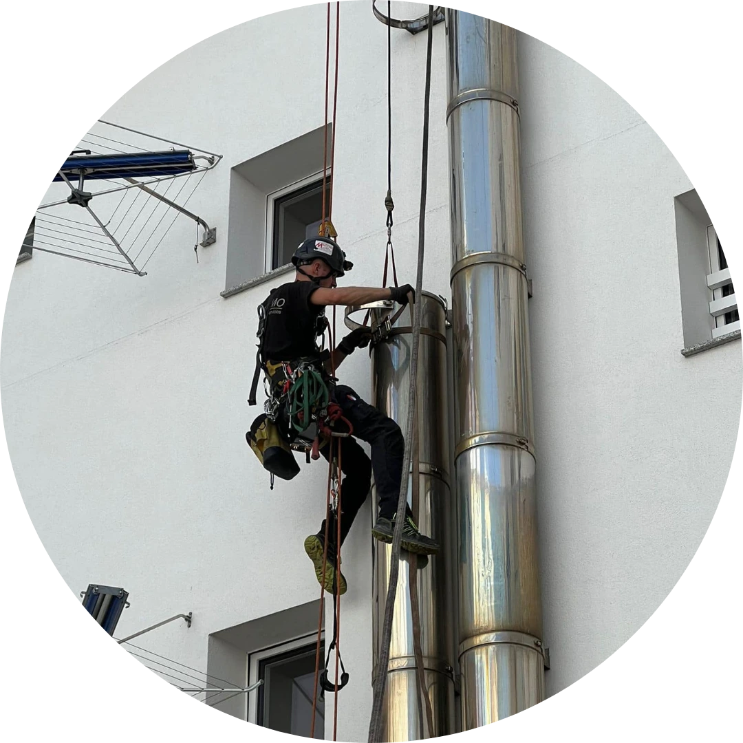 Instalación y pintura de caños exteriores