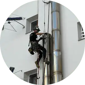 Instalación y pintura de caños exteriores